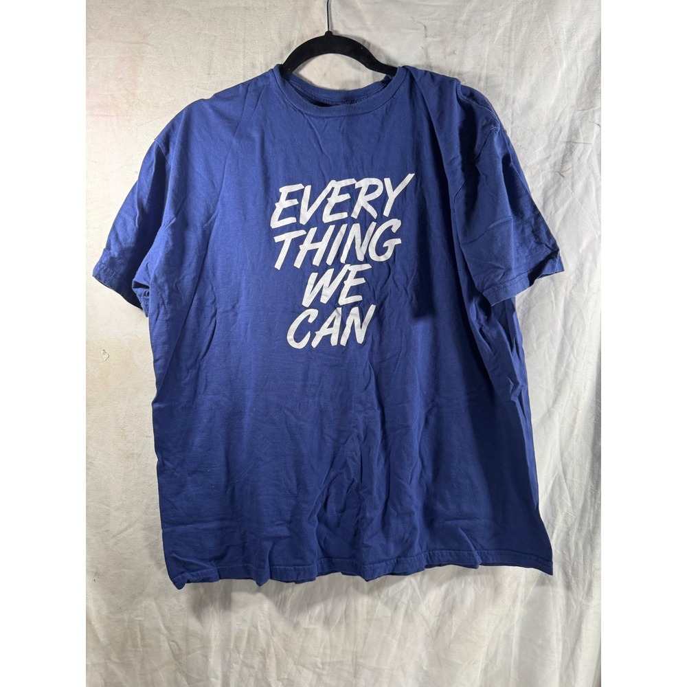 Gildan Softstyle Everything We Can Graphic T-Shirt Blue XL Short Sleeve Cotton